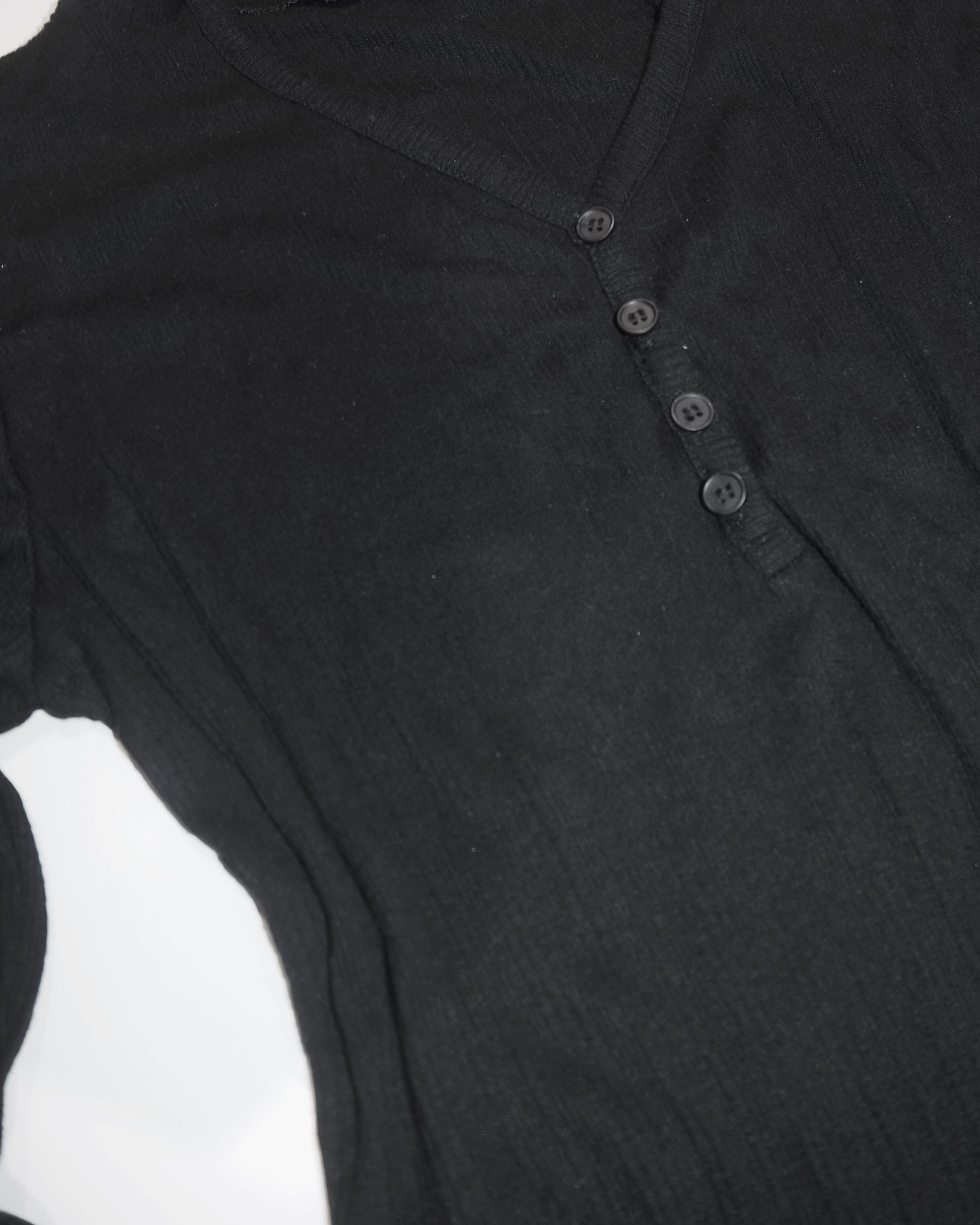 henry-neck hoodie cutsewn