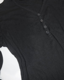 henry-neck hoodie cutsewn