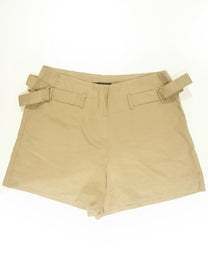belted panel mini pants
