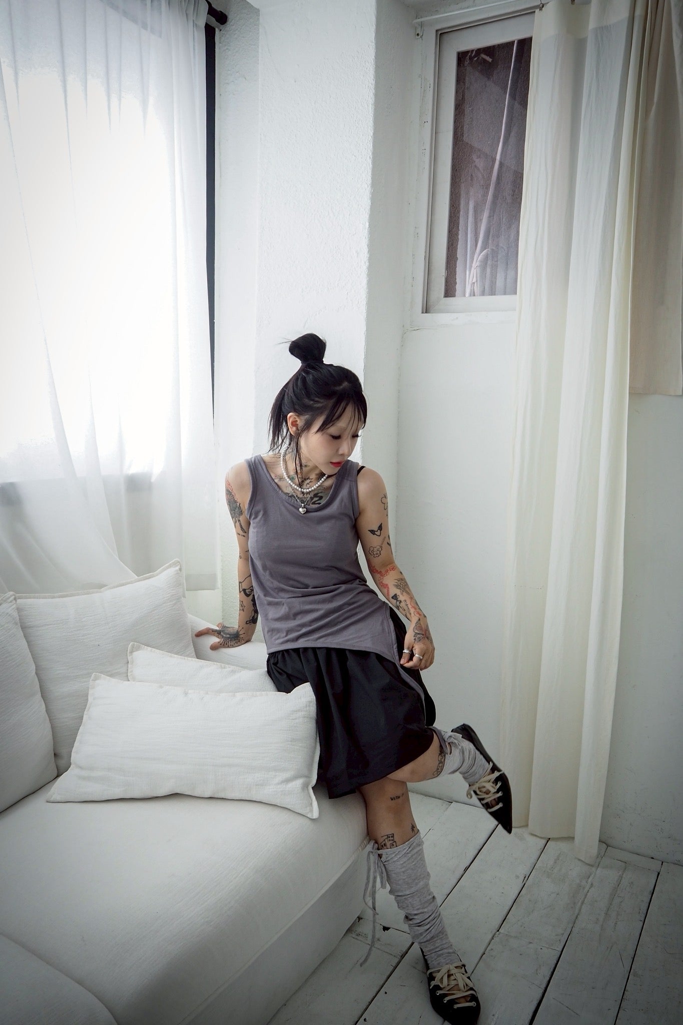 Drape Midi skirt