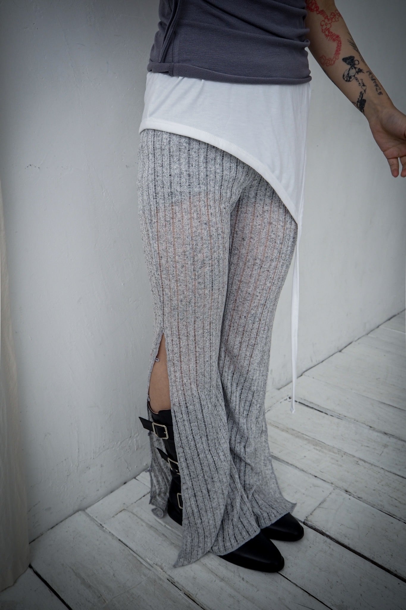 Slit Knit Pants