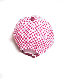 Gingham Logo Embroidery Cap