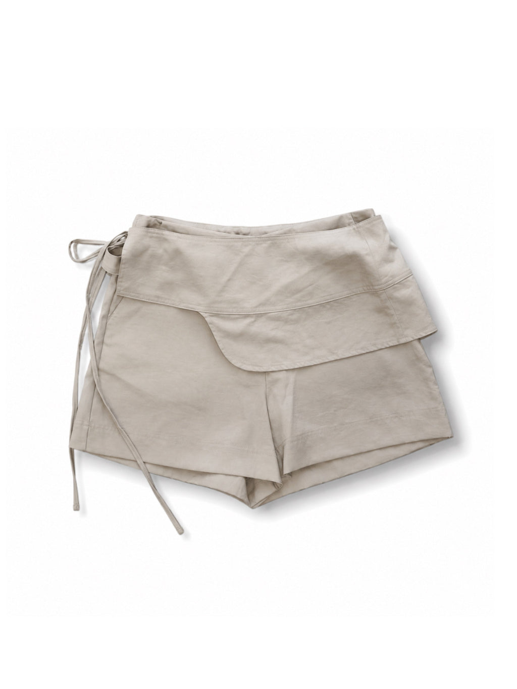 belted panel mini pants