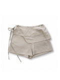 belted panel mini pants