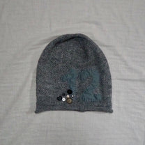 Button Knit Beanie【Gray】